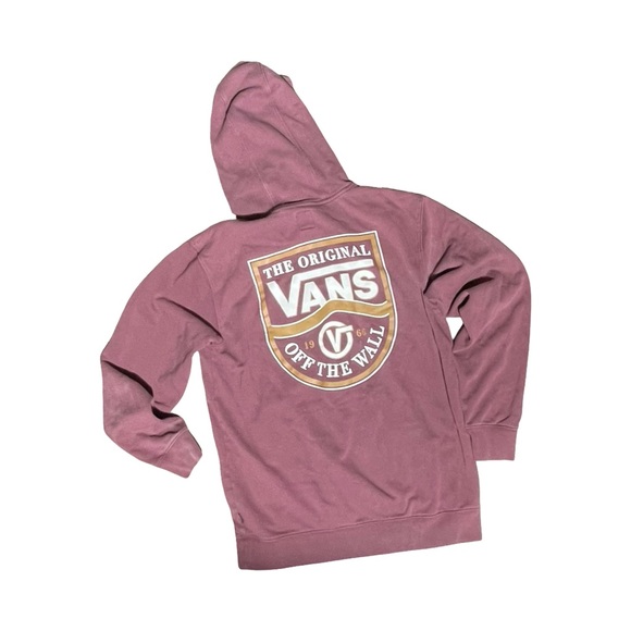 Vans Men’s Maroon Hoodie Size M Off The Wall Graphic‎ Pullover Hoodie - Picture 3 of 10